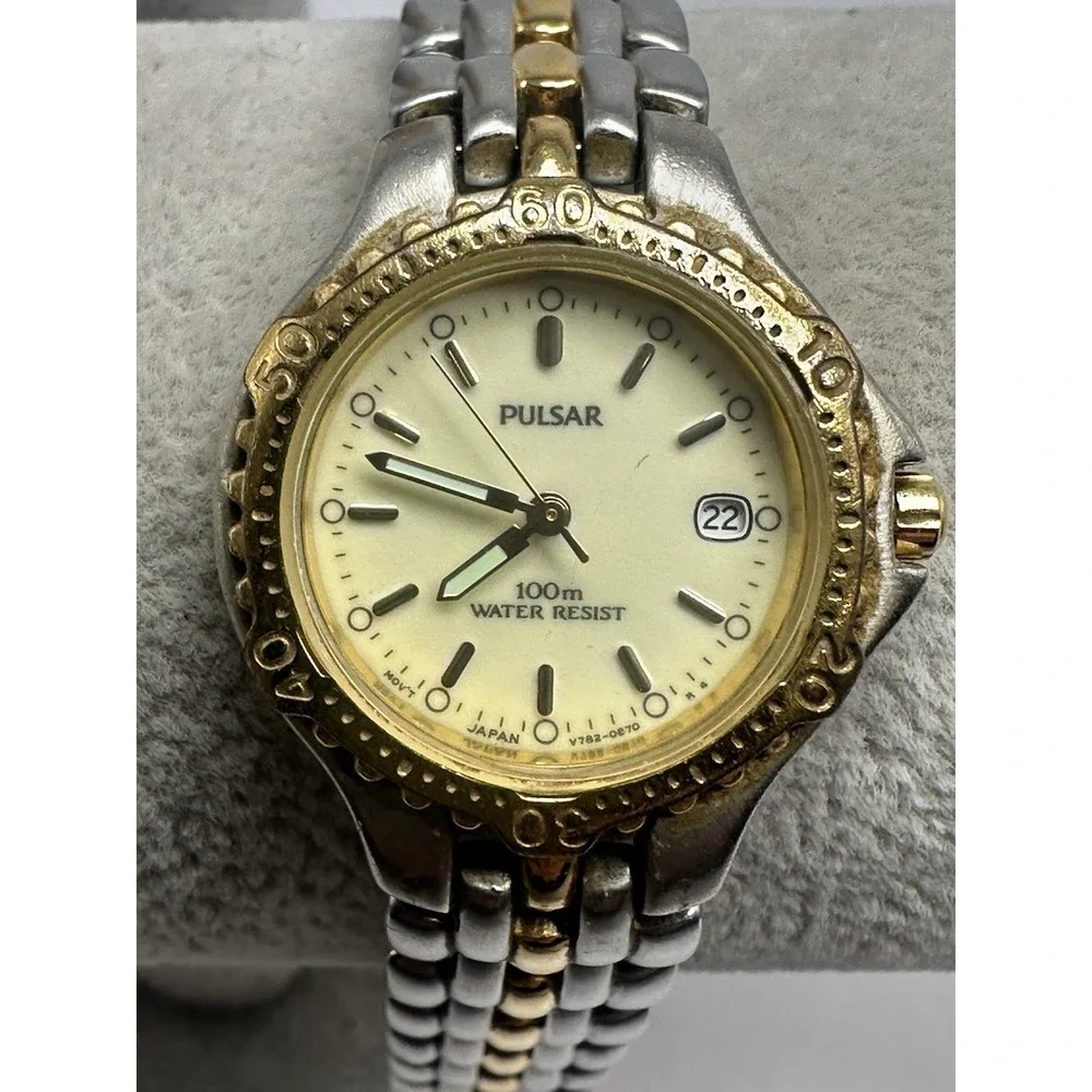 Pulsar V782-0510 New Battery Ladies Watch 27MM 5.75